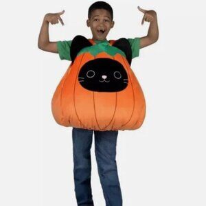 NEW-  Squishmallows Calio The Black Cat Halloween Costume Pumpkin WITH TAIL!